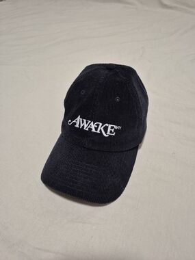 AWAKE NY Black Corduroy Baseball Cap